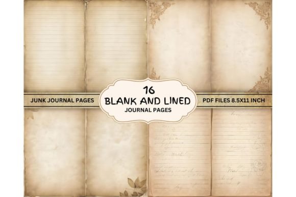 Download Lined &amp; Blank Junk Journal Kit PDF - Premium Resources