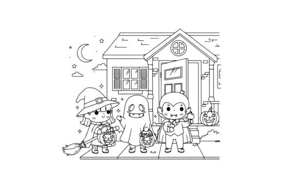 Download Halloween Kids Trick or Treat Vector Ill - Halloween Collection