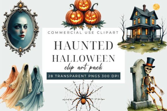 Download Spooky Haunted Halloween Clipart PNG - Halloween Collection