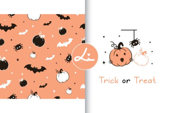 Download Halloween Pattern Cute Pumpkin, Spider - Halloween Collection