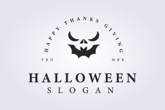 Download Scary Bat Halloween Face Vector Logo - Halloween Collection