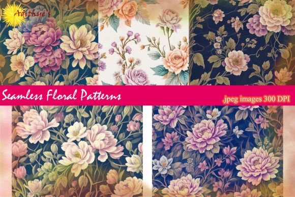 Download Seamless Floral Patterns - Seamless floral patterns Collection