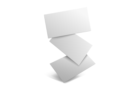 Download Business Card Blank. Realistic Falling B - Premium Bundle