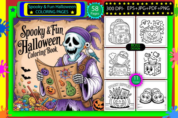 Download Spooky &amp; Fun Halloween Coloring Pages - Halloween Collection