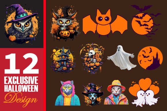 Download Spooky Halloween T-Shirt Design Bundle - Halloween Collection