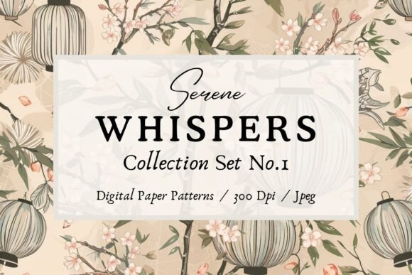 Download Serene Whispers Digital Paper Pack - Premium Resources