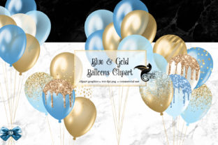 Download Blue and Gold Balloons Clipart - Blue Collection