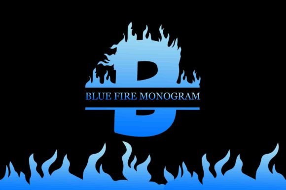 Download Blue Fire Monogram - Blue Collection