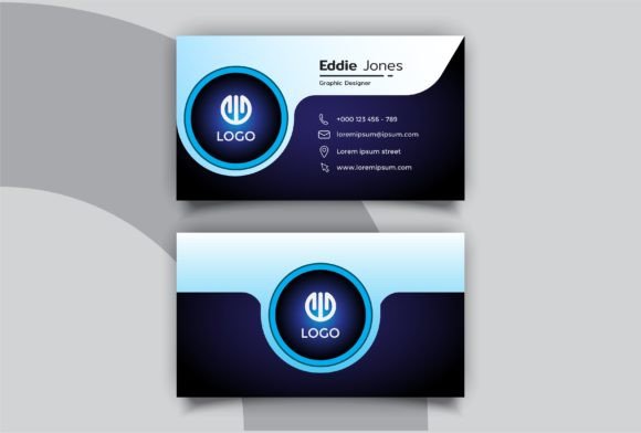 Download Modern Dark Blue Business Card - Blue Collection