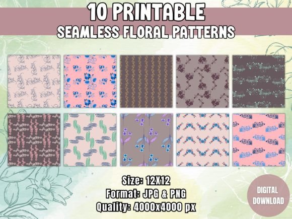 Download Seamless Floral Patterns - Seamless floral patterns Collection
